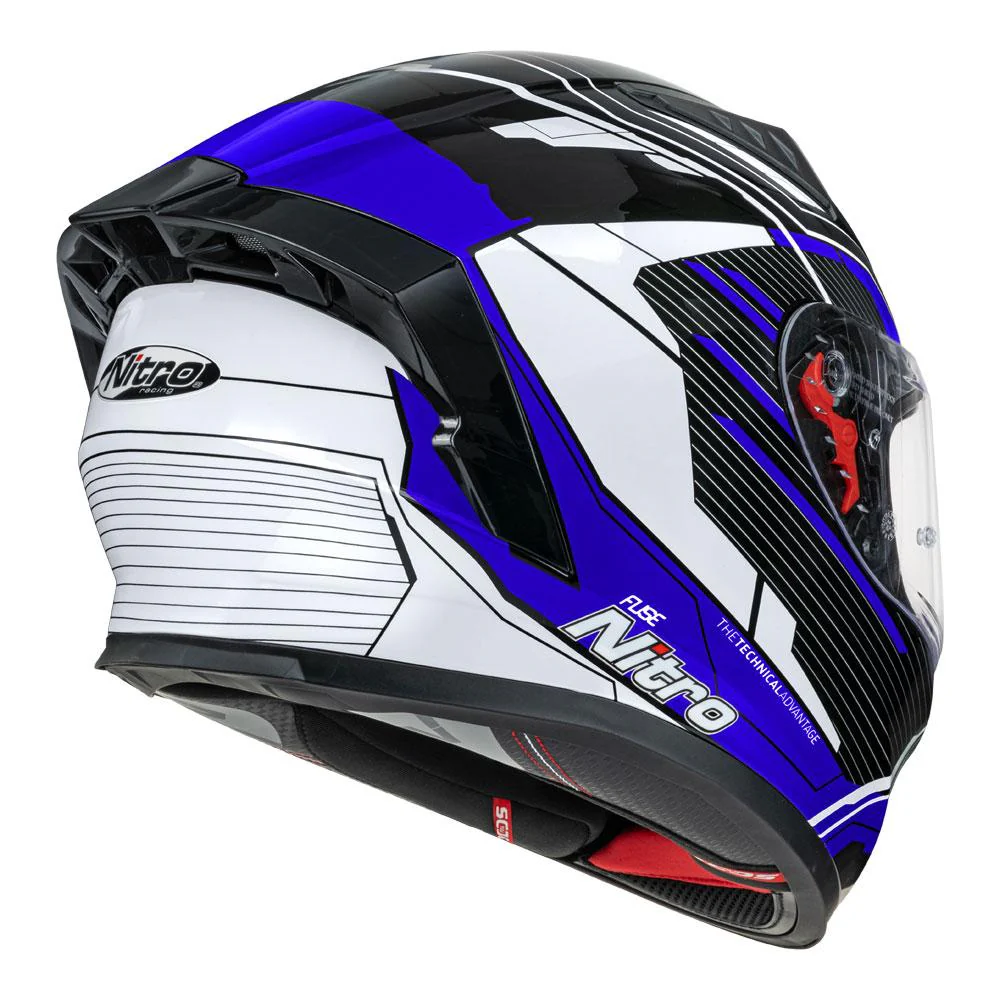 Nitro - N501 Fuse Blue/White/Black Full Face Helmet - Image 5