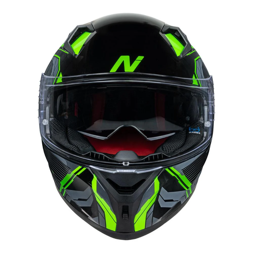 Nitro - N501 Fuse Green/White/Black Full Face Helmet - Image 3
