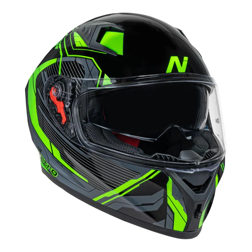 Nitro - N501 Fuse Green/White/Black Full Face Helmet - Image 4