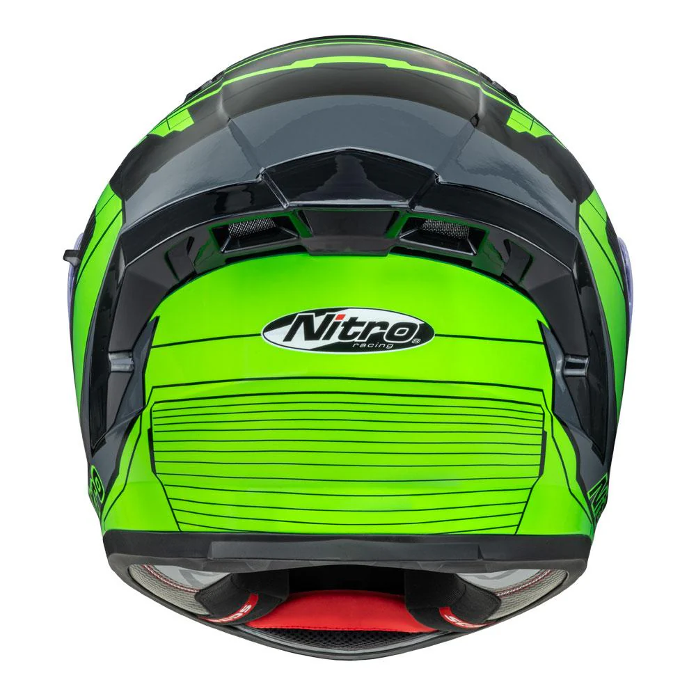 Nitro - N501 Fuse Green/White/Black Full Face Helmet - Image 6