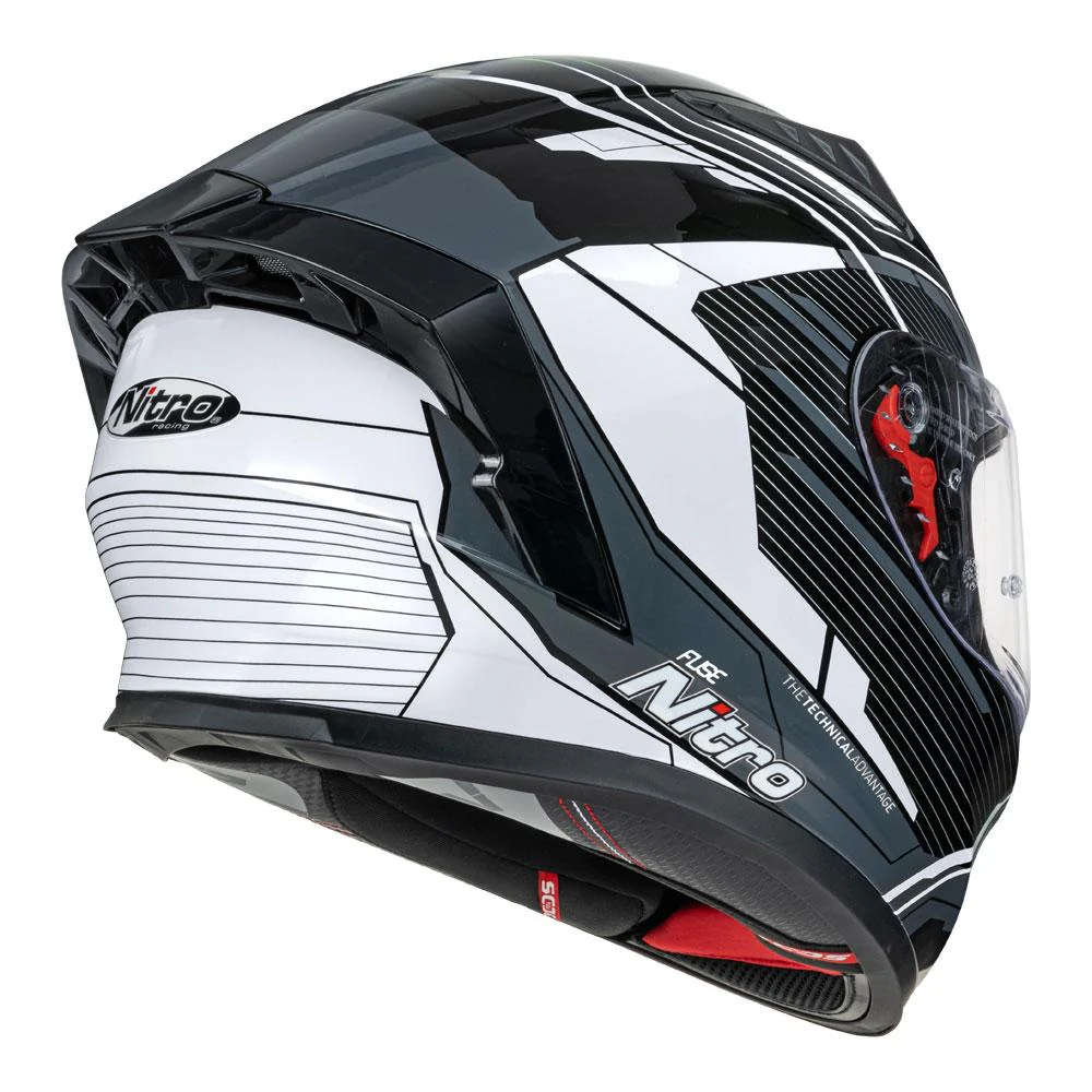 Nitro - N501 Fuse Grey/White/Black Full Face Helmet - Image 6
