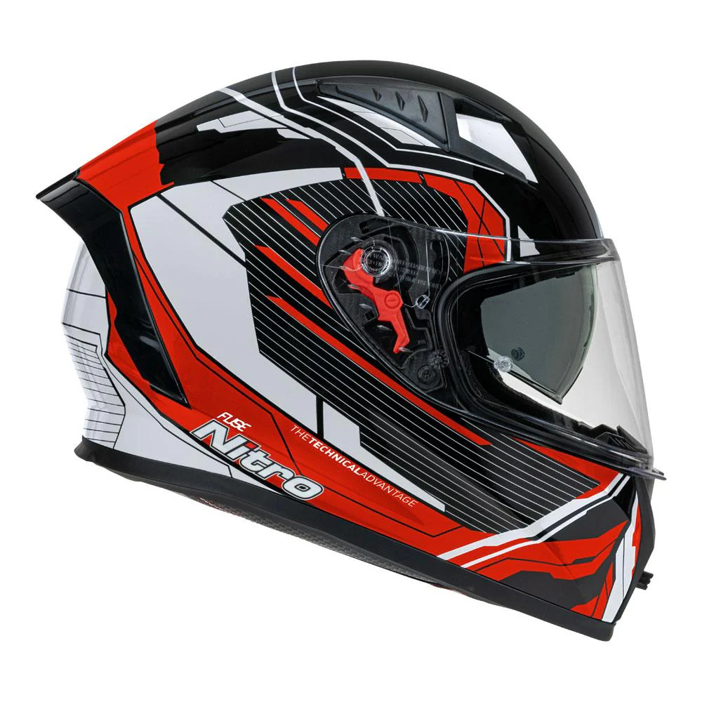 Nitro - N501 Fuse Red/White/Black Full Face Helmet - Image 2