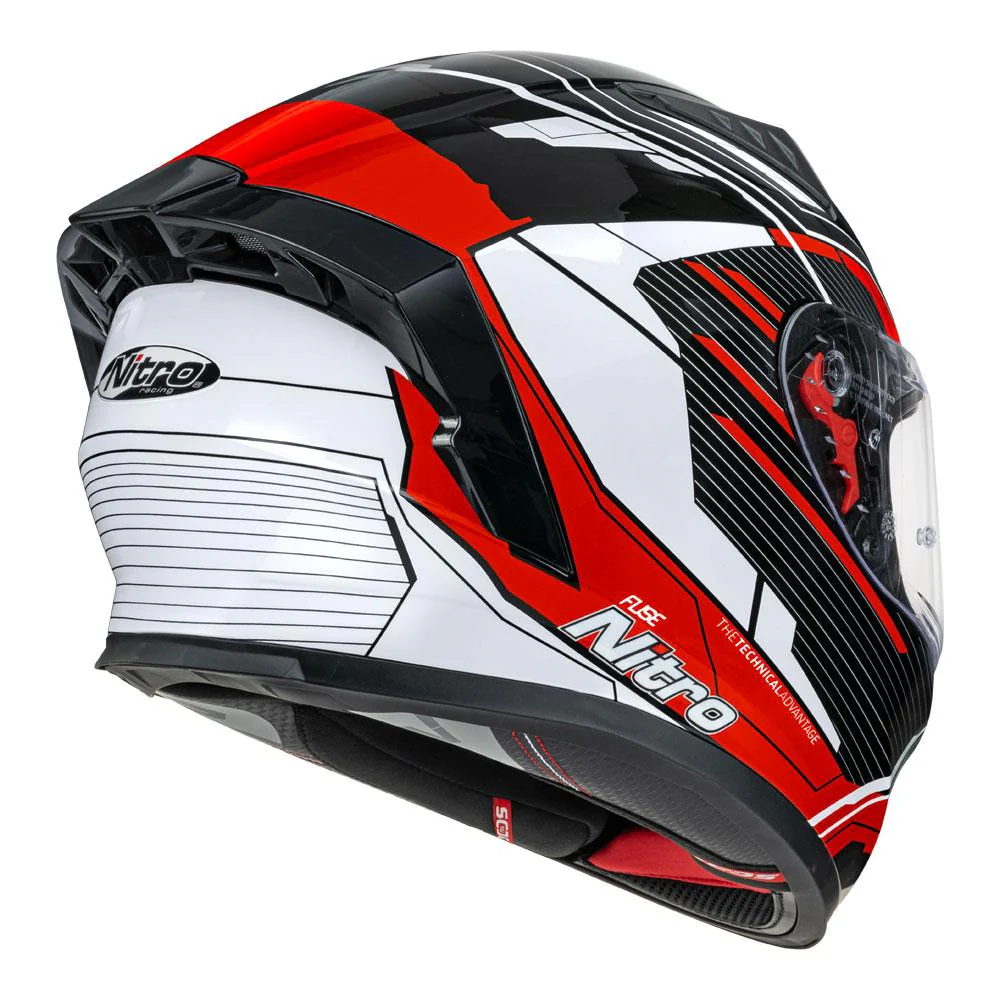 Nitro - N501 Fuse Red/White/Black Full Face Helmet - Image 5