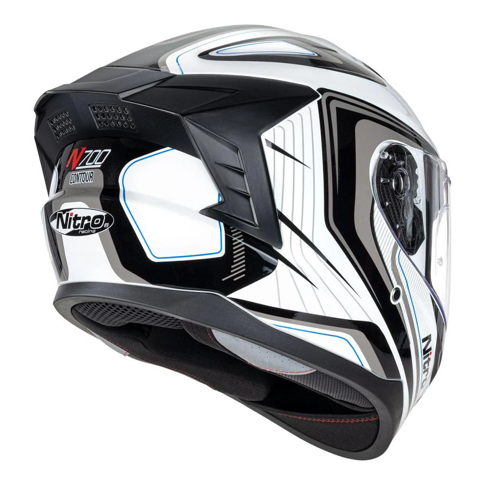 Nitro - N700 Black/White/Gunmetal Helmet - Image 3