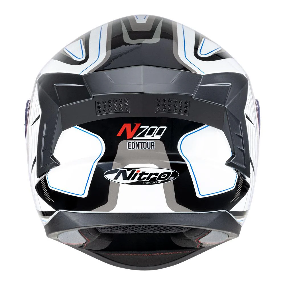 Nitro - N700 Black/White/Gunmetal Helmet - Image 4