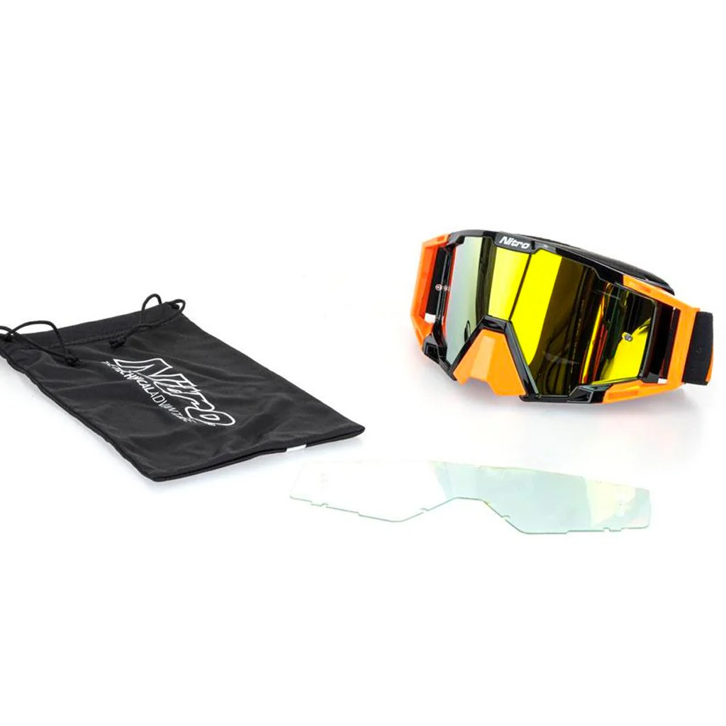 Nitro - NV-100 Iridium Black/Orange MX Goggle - Image 5
