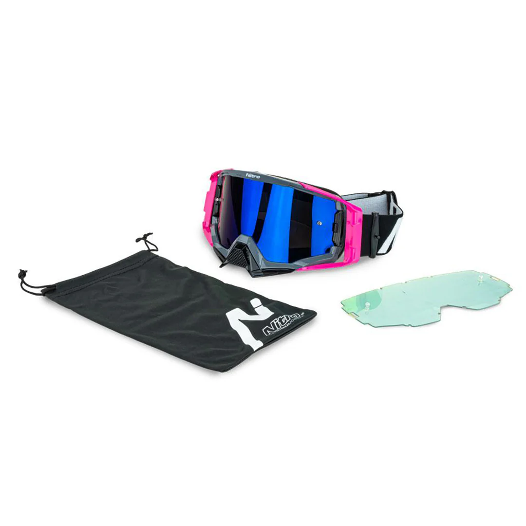 Nitro - NV-150 Grey/Pink MX Goggles - Image 4