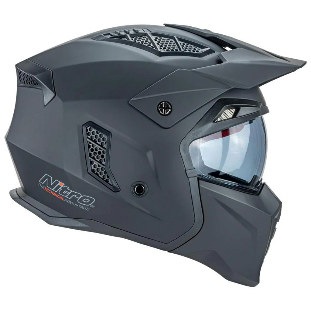 Nitro - NZ302 Commando Matt Black Helmet - Image 2