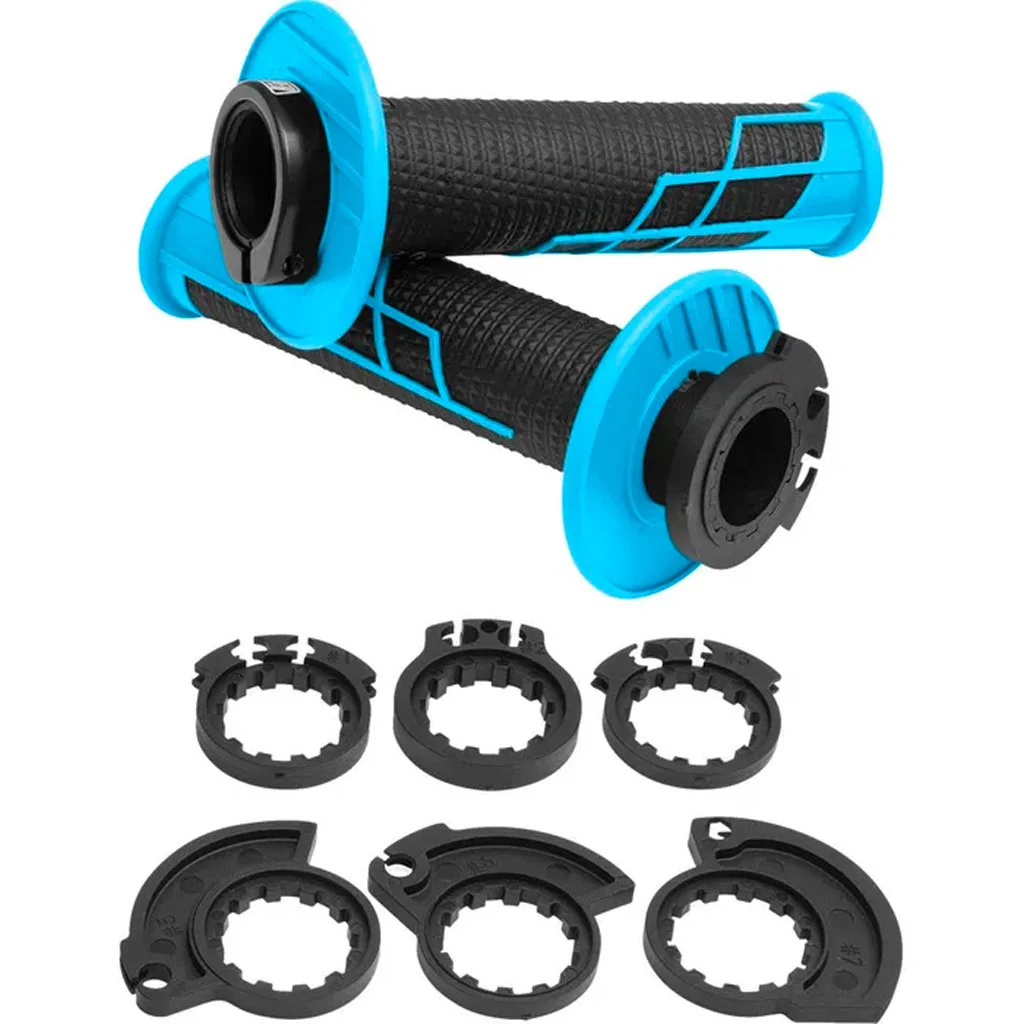Pro Taper - Clamp On 1/2 Waffle Black/Blue Grips - Image 2