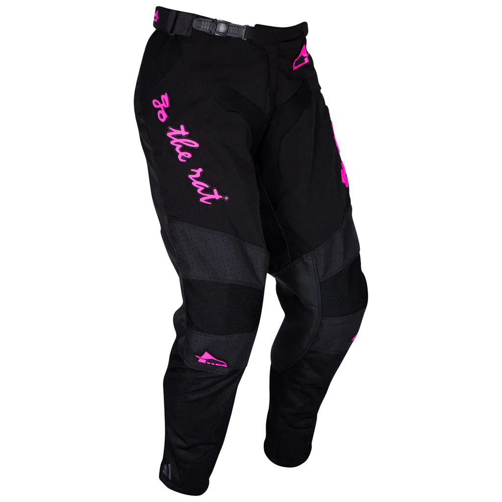 Rat Racing - Go The Rat Black/Pink Pants - Image 2