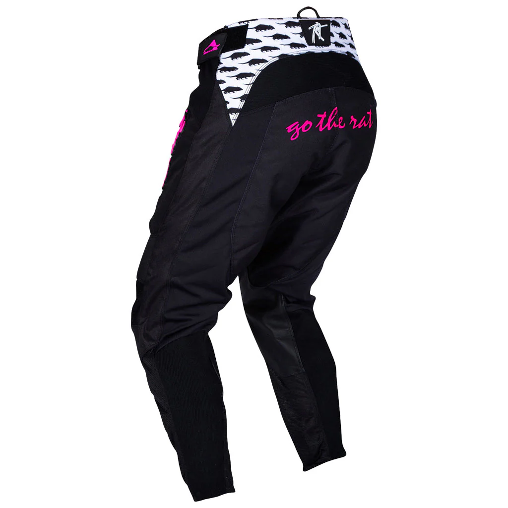 Rat Racing - Go The Rat Black/Pink Pants - Image 3