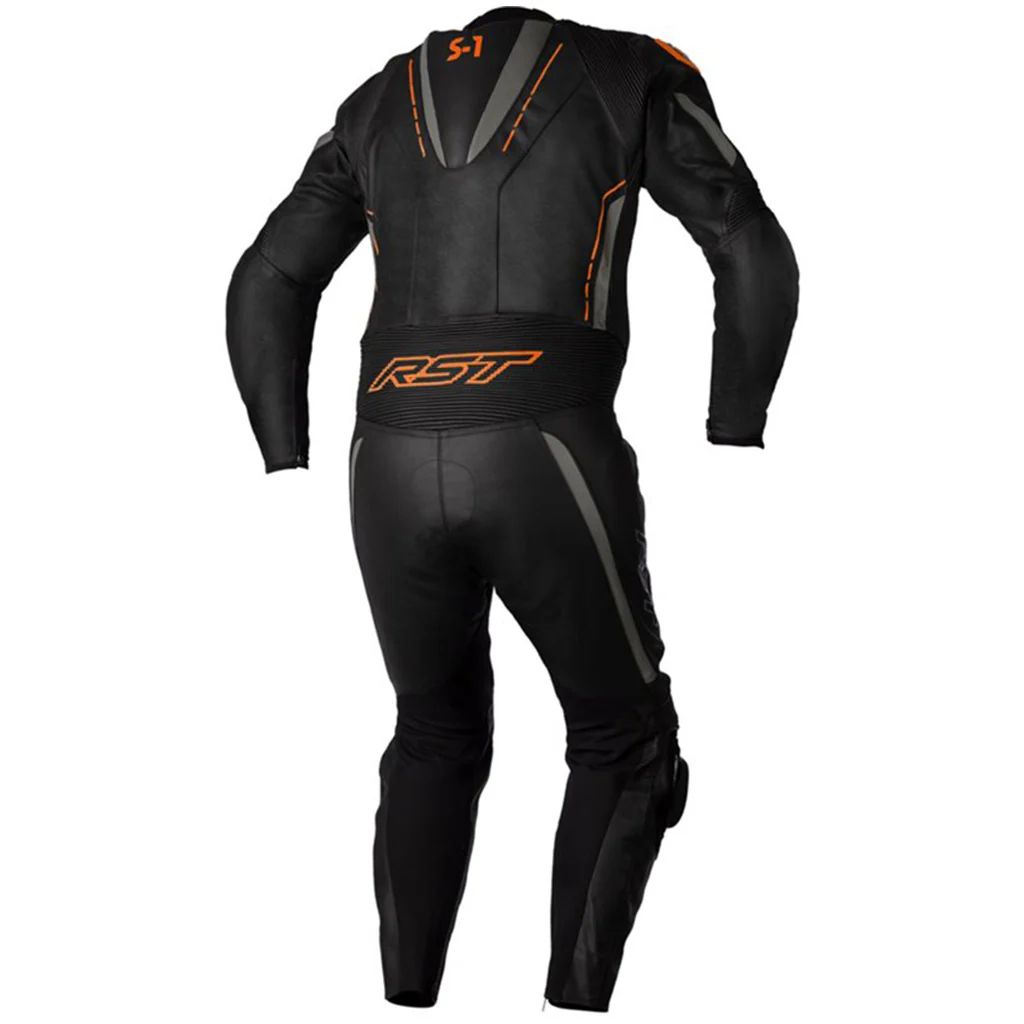 RST - S-1 Black/Grey/Orange 1 Piece Leather Suit - Image 2