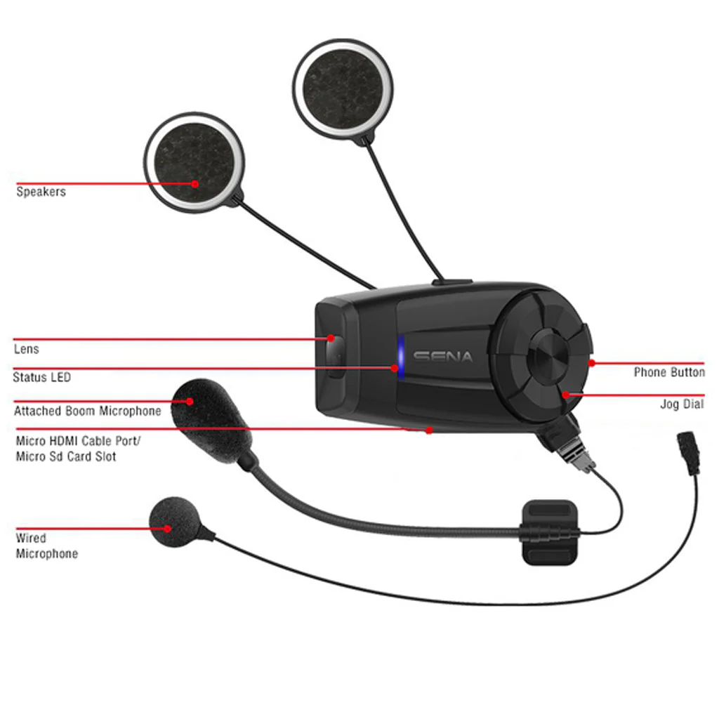 Sena - 10C-EVO Comms and Camera W/ HD Speakers - Image 6