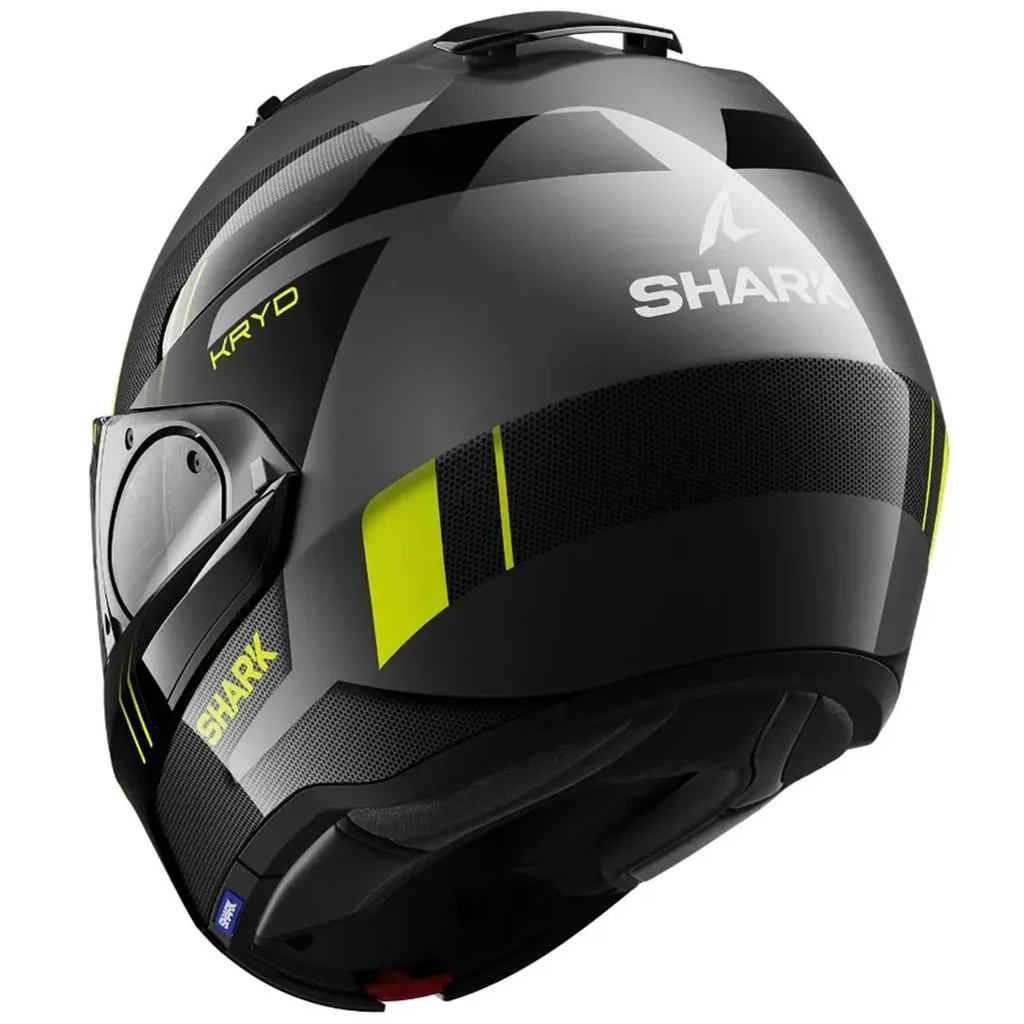 Shark - Evo ES Kryd Gloss Anthracite/Black/Yellow Modular Helmet - Image 3