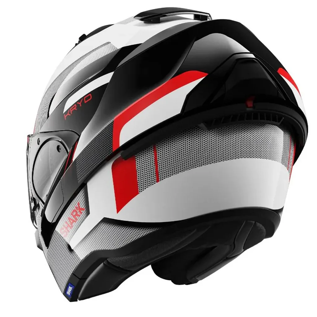 Shark - Evo ES Kryd Gloss White/Black/Red Modular Helmet - Image 3