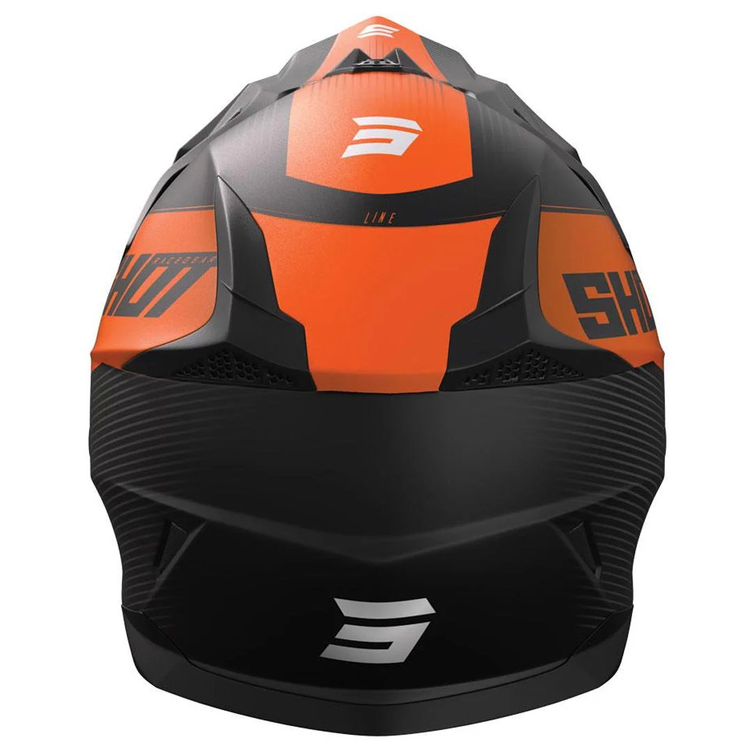 Shot - 2023 Pulse Line Black/Orange Helmet - Image 3