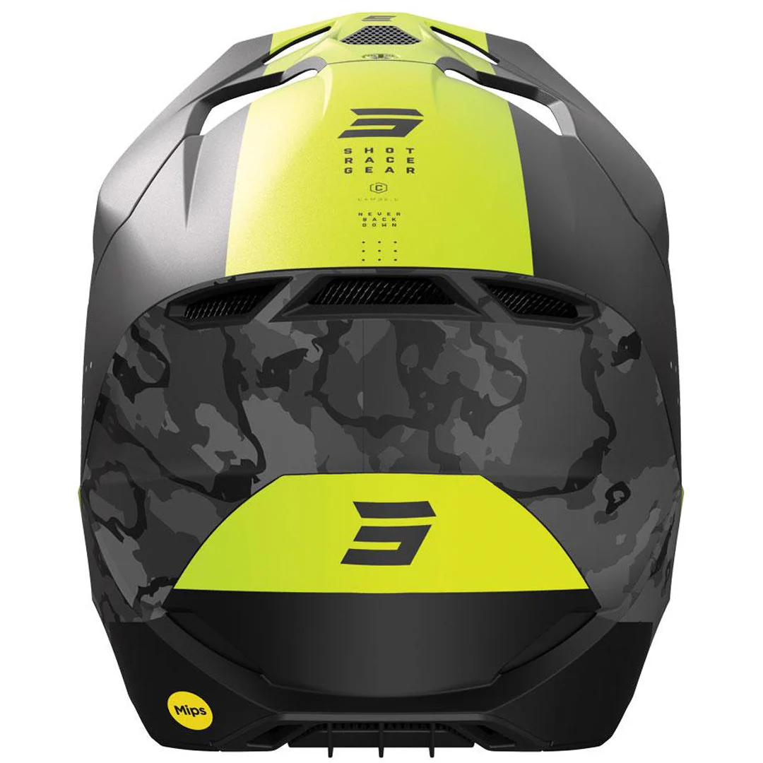 Shot - 2023 Race MIPS Camo/Yellow Helmet - Image 3