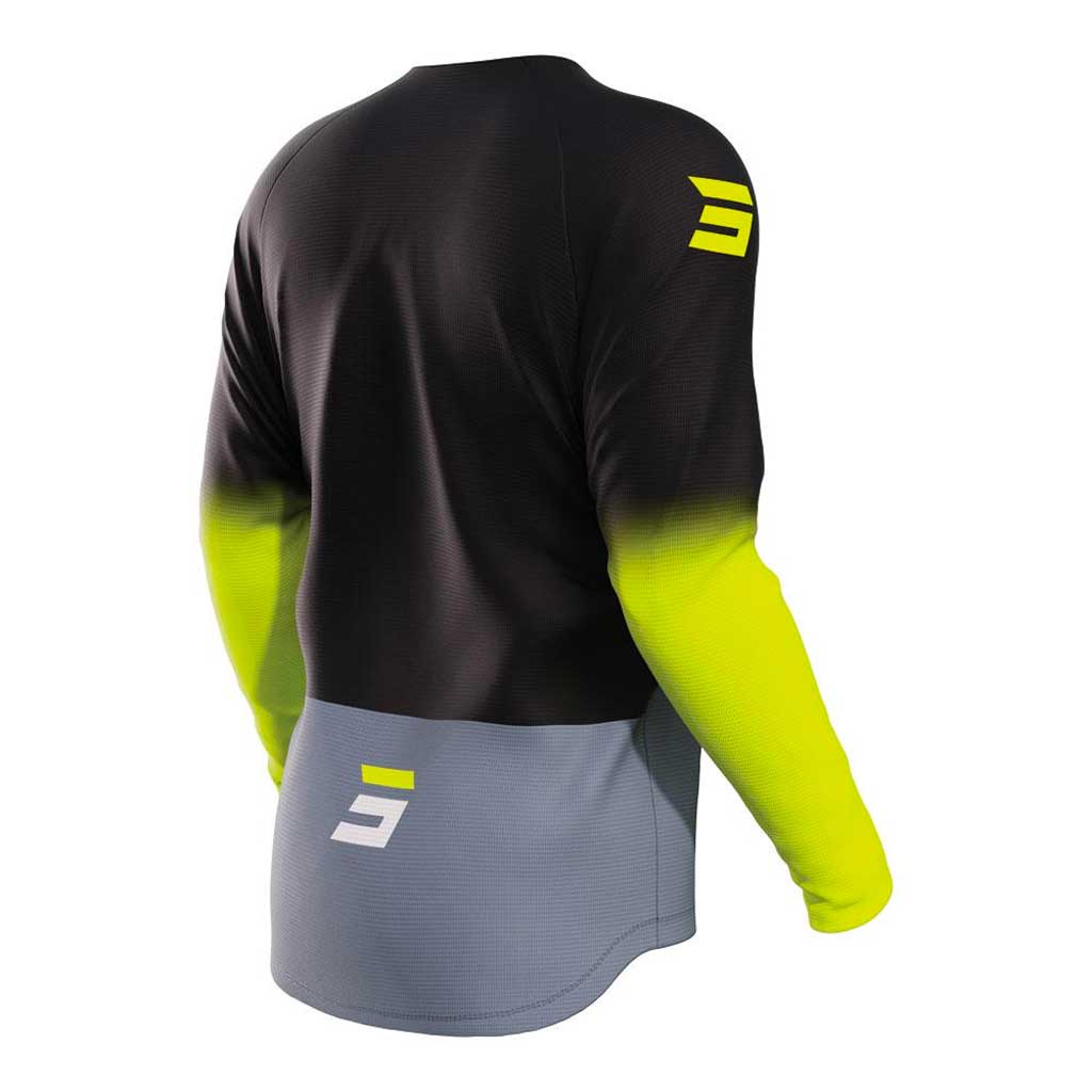 Shot - 2023 Youth Raw Reflex Grey/Yellow Jersey - Image 2