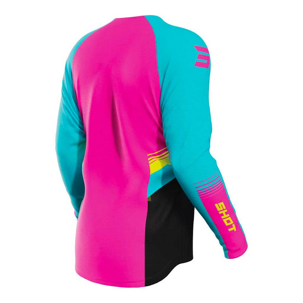 Shot - 2023 Youth Raw Tracer Pink/Aqua Jersey - Image 2