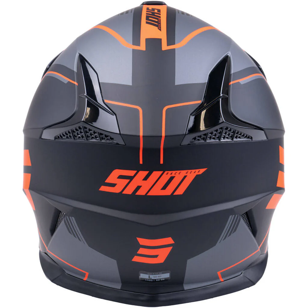 Shot - 2026 Pulse Lines Matt Black/Orange Helmet - Image 3