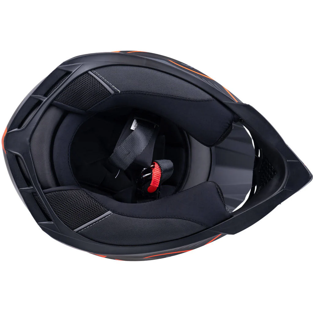 Shot - 2026 Pulse Lines Matt Black/Orange Helmet - Image 4