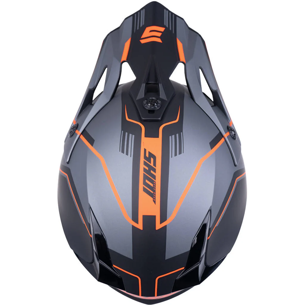 Shot - 2026 Pulse Lines Matt Black/Orange Helmet - Image 5
