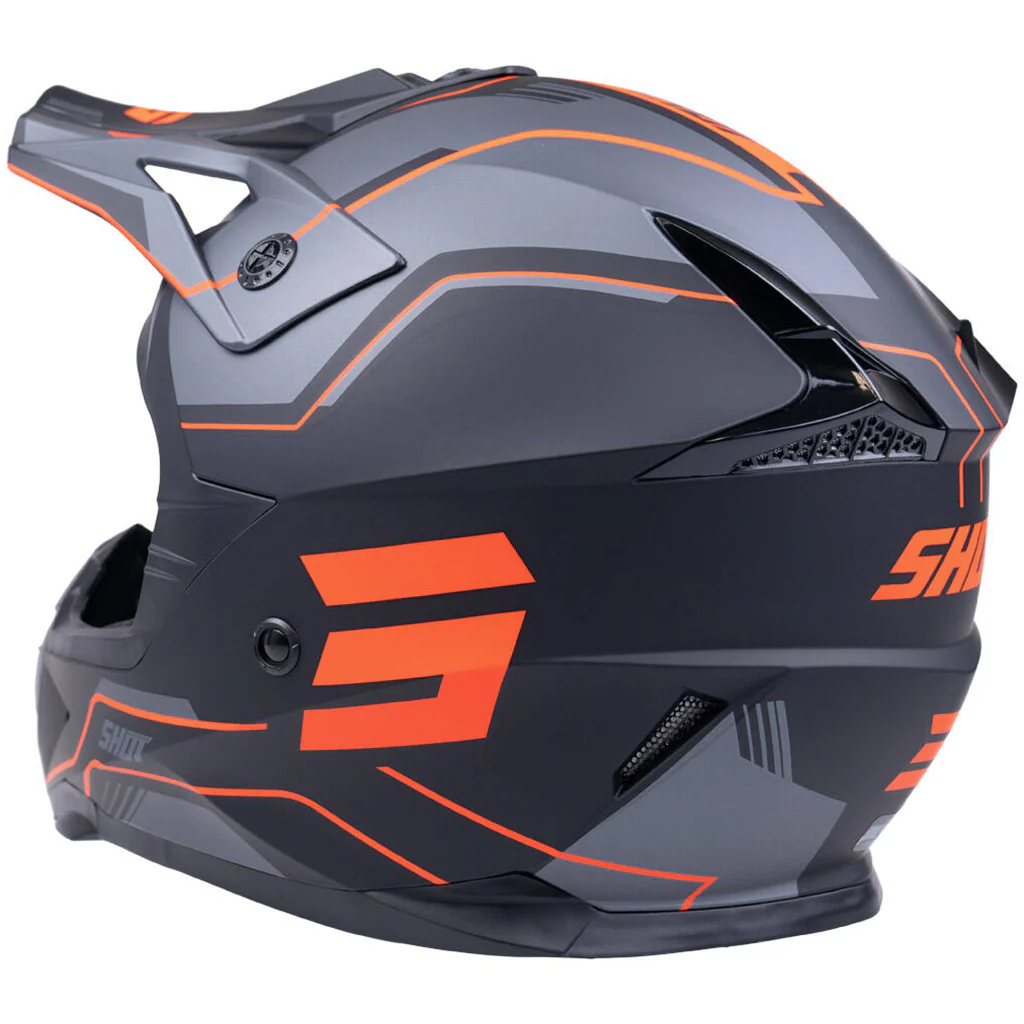 Shot - 2026 Pulse Lines Matt Black/Orange Helmet - Image 8