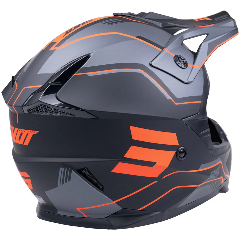 Shot - 2026 Pulse Lines Matt Black/Orange Helmet - Image 9
