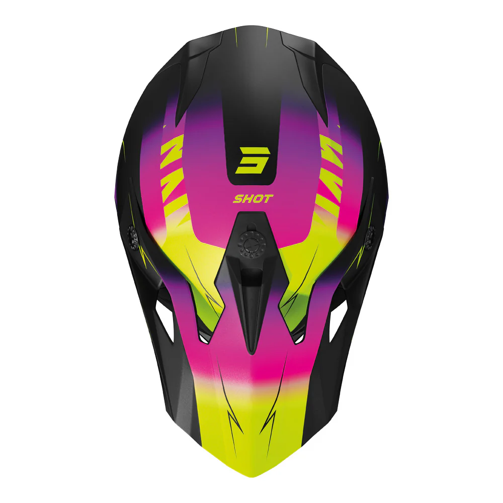 Shot - 2025 Pulse X-Treme Black/Pink/Yellow Helmet - Image 2