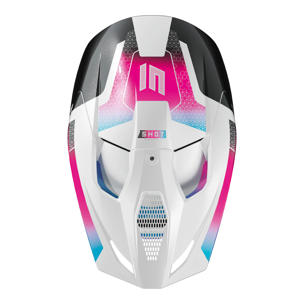 Shot - 2025 Race Phaser Black/Blue/Pink Helmet - Image 2