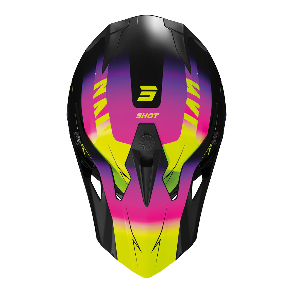 Shot - 2026 Kids Pulse X-Treme Pink/Neon Yellow Helmet - Image 2