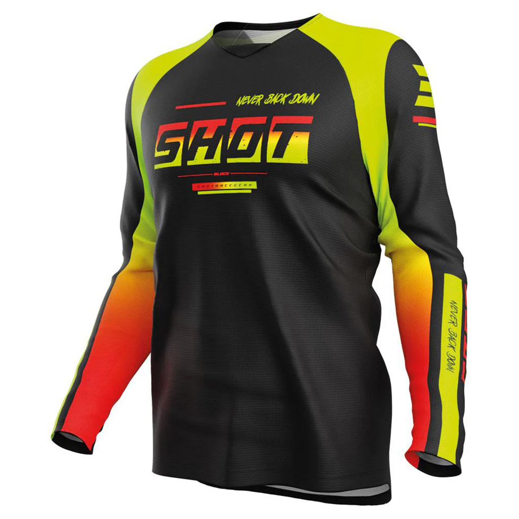 Shot - 2026 Kids Draw Block Neon Yellow Jersey
