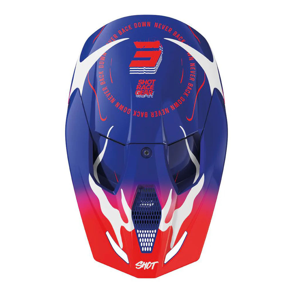 Shot - 2026 Kids Furious Beast Blue/Red Helmet - Image 2