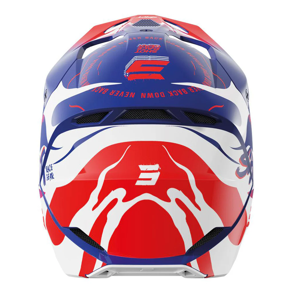 Shot - 2026 Kids Furious Beast Blue/Red Helmet - Image 3