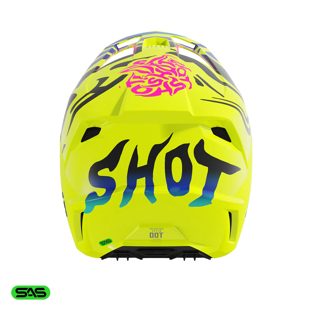 Shot - 2026 Kids Speed Ghost Neon Yellow Helmet - Image 3