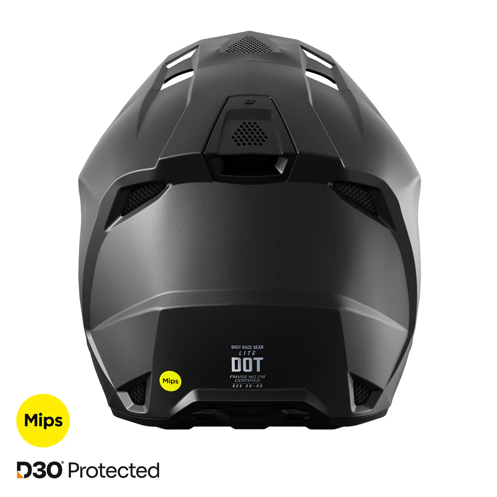 Shot - 2026 Lite Solid Matt Black MIPS D30 Helmet - Image 3