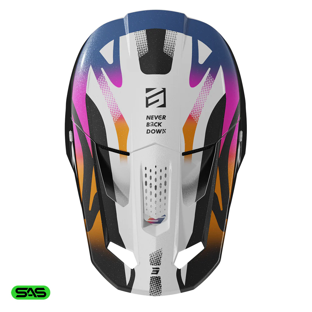 Shot - 2026 Speed Wave Black/White Pearly Helmet - Image 2