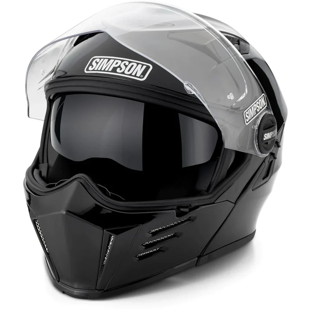 Simpson - Mod Bandit Gloss Black Modular Helmet - Image 4