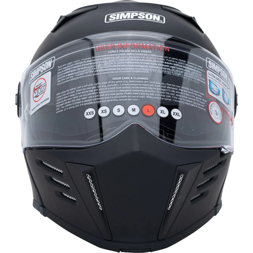 Simpson - Mod Bandit Matt Black Modular Helmet - Image 2