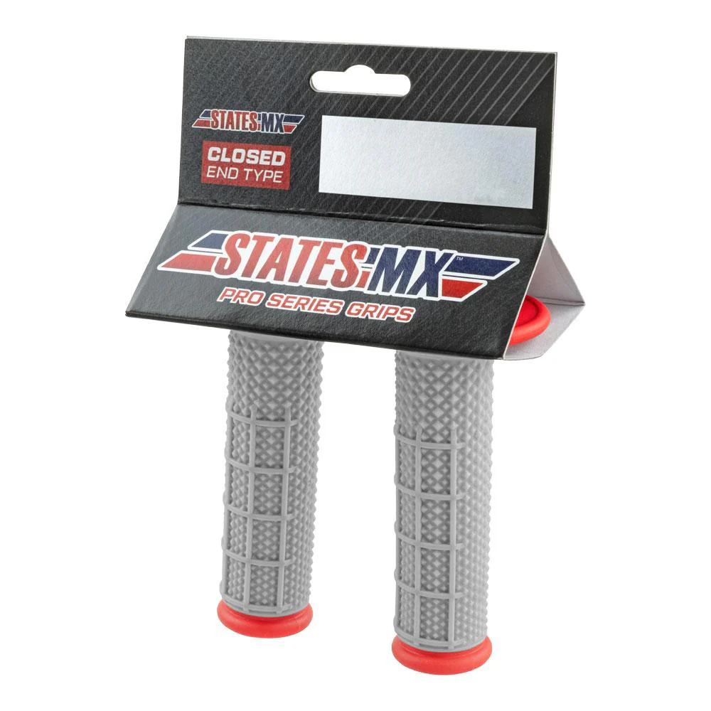 States MX - Pro Series Half Waffle Red Grips - Image 2