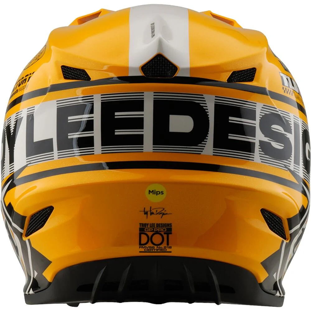 TLD - 2025 GP Pro Fifty-50 White/Gold Helmet - Image 3