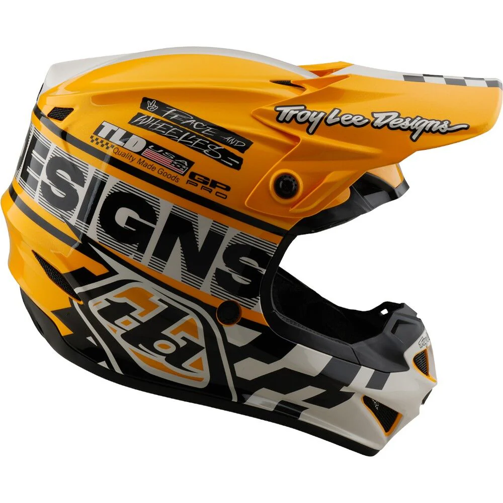 TLD - 2025 GP Pro Fifty-50 White/Gold Helmet - Image 5