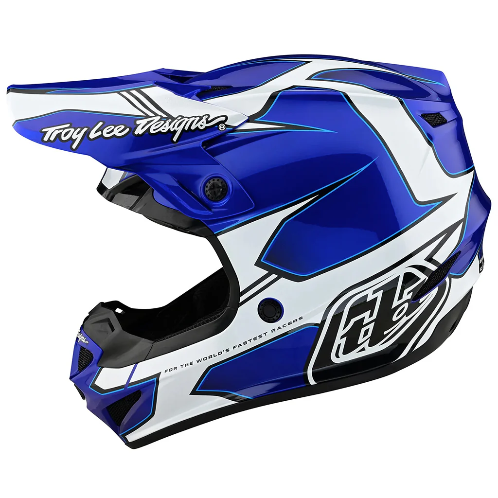 TLD - SE4 Poly MIPS Matrix Blue/White Helmet - Image 2