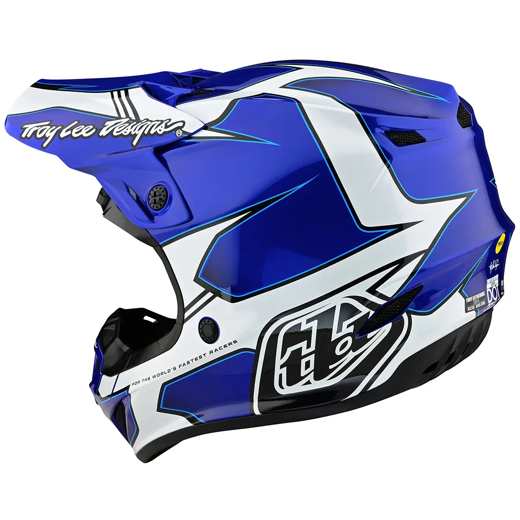 TLD - SE4 Poly MIPS Matrix Blue/White Helmet - Image 3