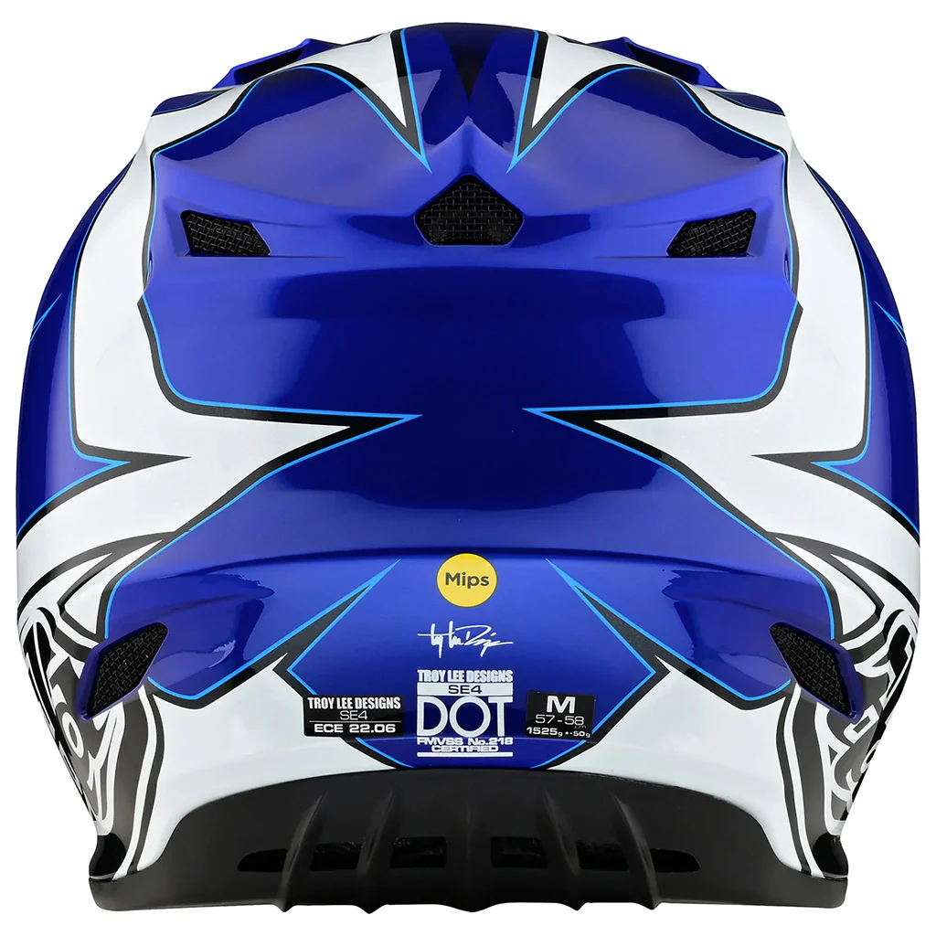 TLD - SE4 Poly MIPS Matrix Blue/White Helmet - Image 4