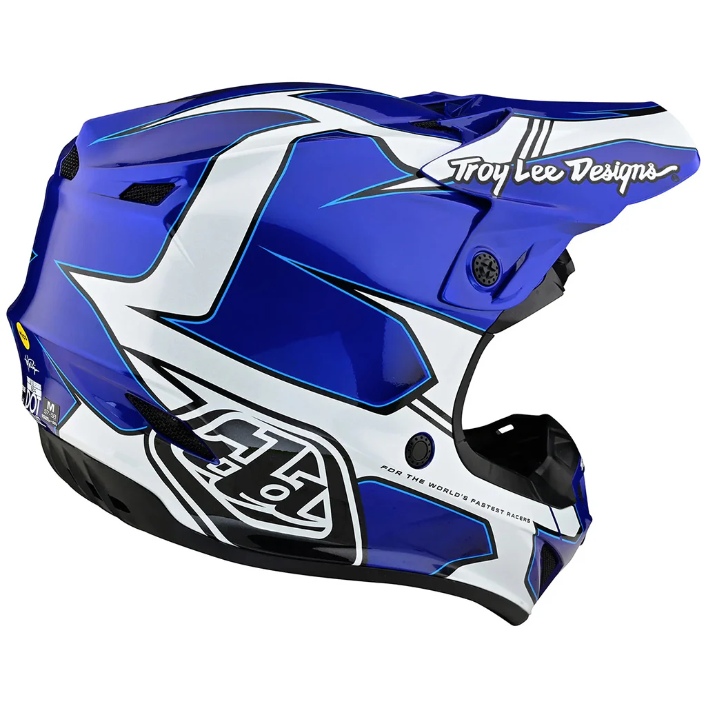 TLD - SE4 Poly MIPS Matrix Blue/White Helmet - Image 5