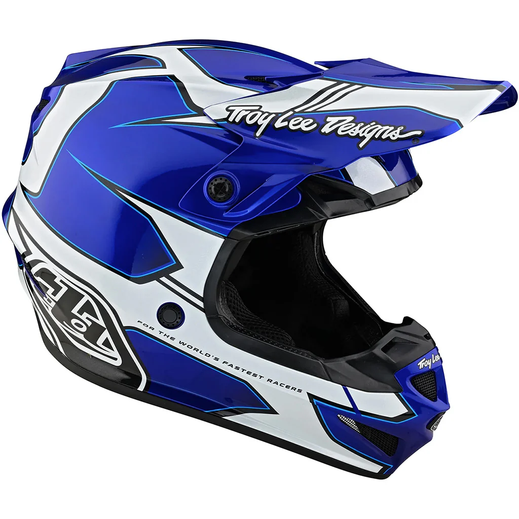 TLD - SE4 Poly MIPS Matrix Blue/White Helmet - Image 7