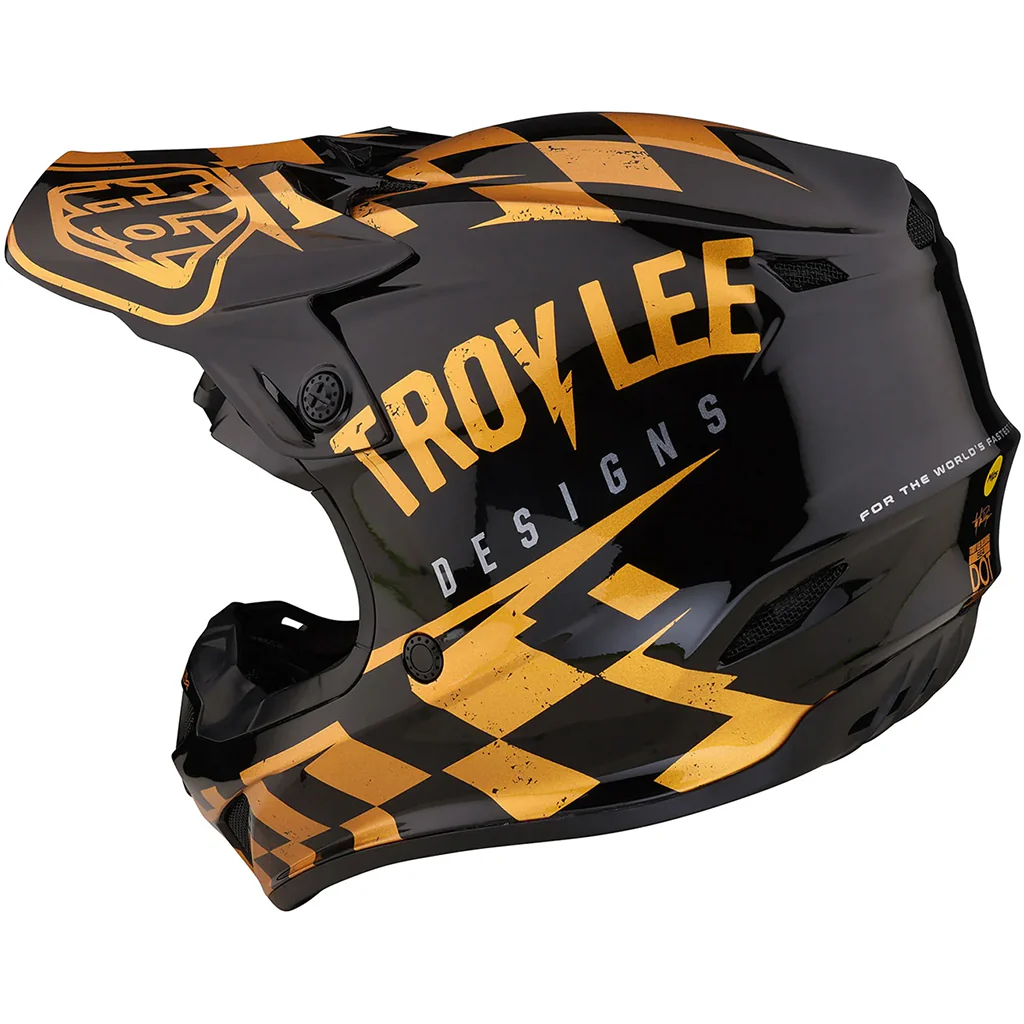 TLD - SE4 Poly MIPS Race Shop Black/Gold Helmet - Image 3