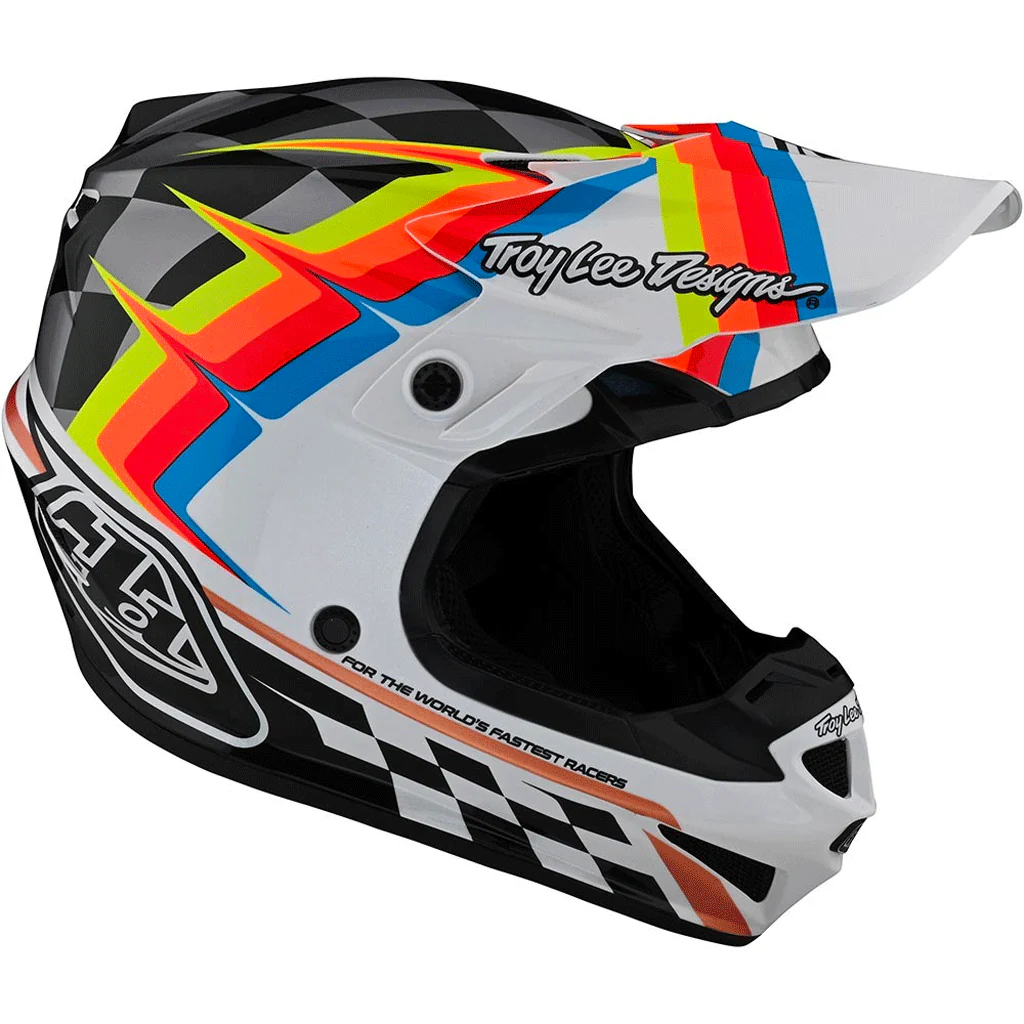 TLD - SE4 Poly Warped White/Black/Multi Helmet - Image 3