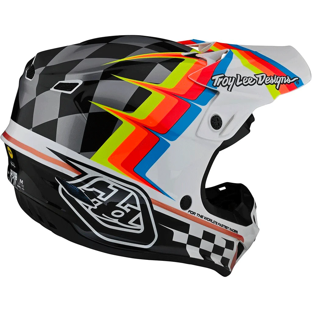 TLD - SE4 Poly Warped White/Black/Multi Helmet - Image 4